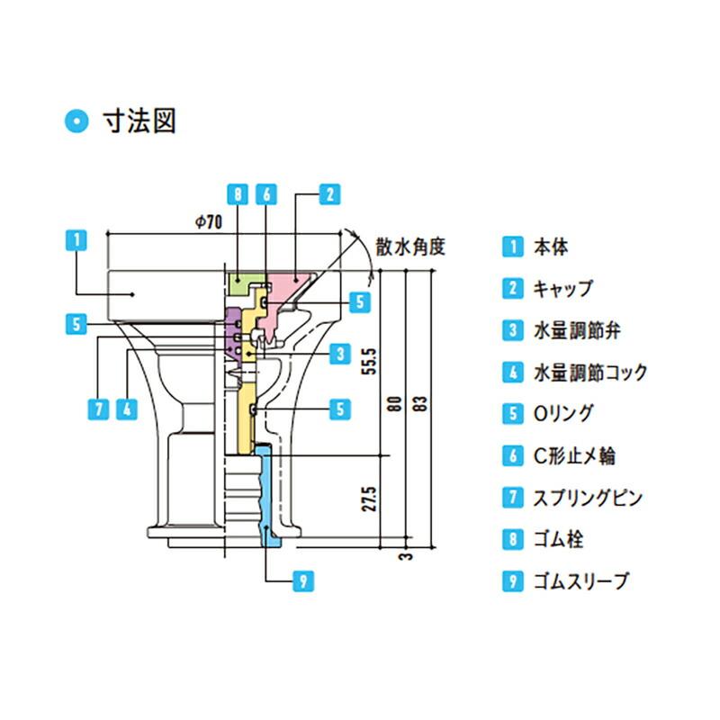 消雪パイプ 消雪ノズル 簡単 清掃 TC-706 散水孔開閉式 埋没ノズル 接続口径 22mm用 オール ステンレス 耐久性 浅野金属工業 アMD |  | 05