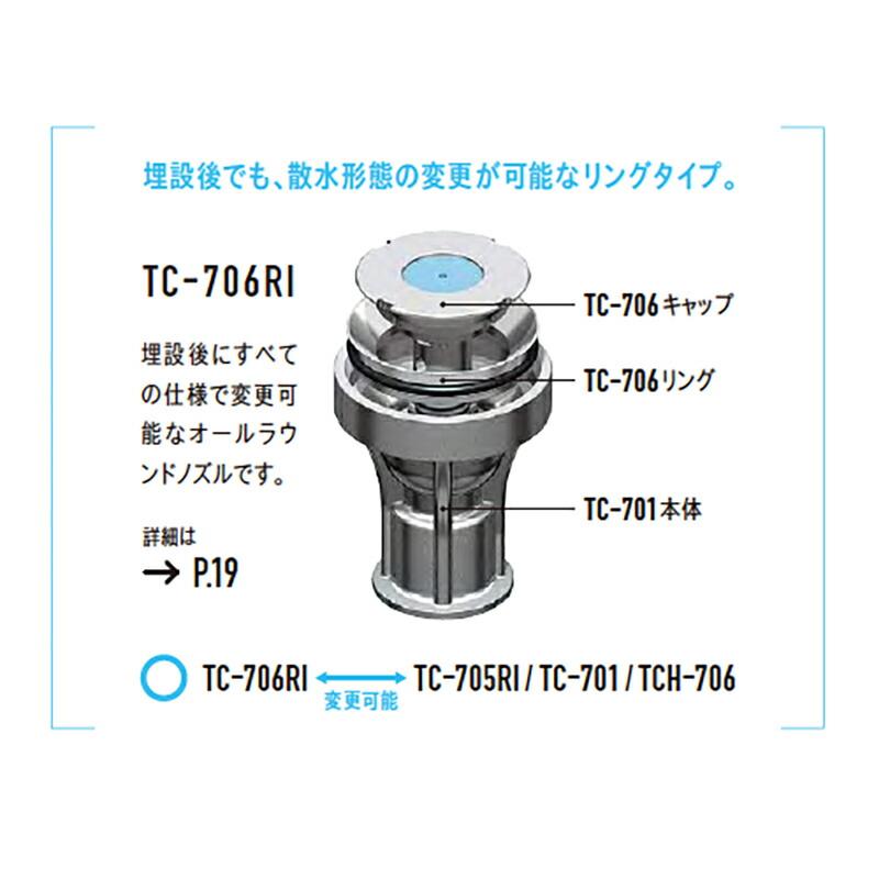 消雪パイプ 消雪ノズル 簡単清掃 TC-706 散水孔開閉式 埋没ノズル 接続口径 22mm用 浅野金属工業 アMD｜plusys｜07