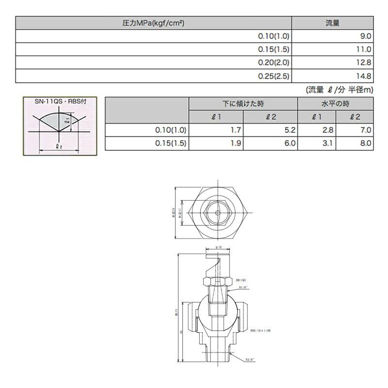 高耐久 金属 農業用 緑化用 産業用 散水ノズル スプレーノズル 90度 RBS付 SN-11QS-RBS 口径 3/8PT ヤンマーアグリジャパン 防J 個人宅配送不可 代引不可 |  | 01