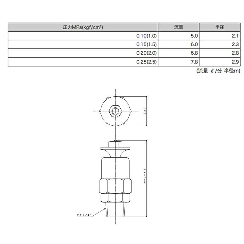 高耐久 金属 農業用 緑化用 散水ノズル レインペットノズル 360度 F-7 口径 1/4PT ヤンマーアグリジャパン 防J 個人宅配送不可 代引不可 |  | 01