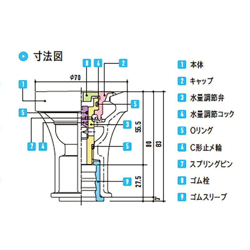 消雪パイプ 消雪ノズル 簡単 清掃 散水 TC-701 頭部脱着式 一般道用 埋没ノズル 接続口径 22mm用 オール ステンレス 耐久性 浅野金属工業 アMD |  | 05