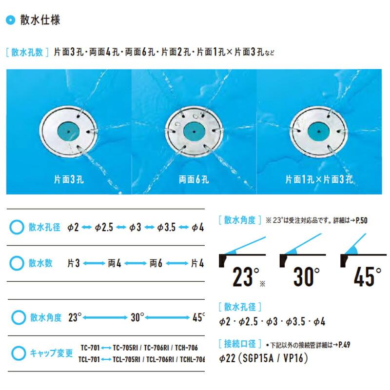 消雪パイプ 消雪ノズル 簡単 清掃 散水 TCA-701 アジャスト型 (交換ノズル) 埋没ノズル 接続口径22mm用 オール ステンレス 耐久性 浅野金属工業 アMD |  | 01