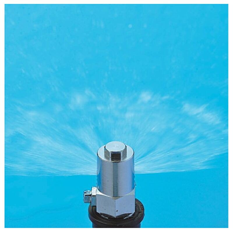 散水ノズル 家畜小屋夏バテ防止 工場粉塵軽減 暑さ対策 屋根冷却 消雪 露出型 SP-180型 真鍮製 穴 1 mm 角度 調節可能(上下左右15度) 1/2B 浅野金属工業 アMD |  | 01