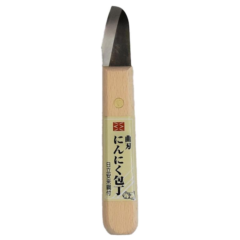 にんにく 根の切り落とし 皮削ぎ にんにく包丁 大 上から押さえて切るタイプ No.801 刃長サイズ 53 mm 全長サイズ 172 mm 吉岡刃物 三冨D | 