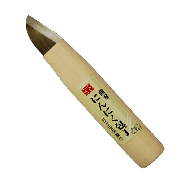 にんにく 根の切り落とし 皮削ぎ にんにく包丁 小 下から引いて切るタイプ No.804 刃長サイズ 36 mm 全長サイズ 155 mm 吉岡刃物 三冨D | 