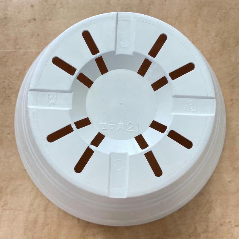 130個 #1451 プラスチックポット セラアート 平鉢 21号 白 外径210mm 高さ115mm 鉢 明和 代引不可 |  | 02