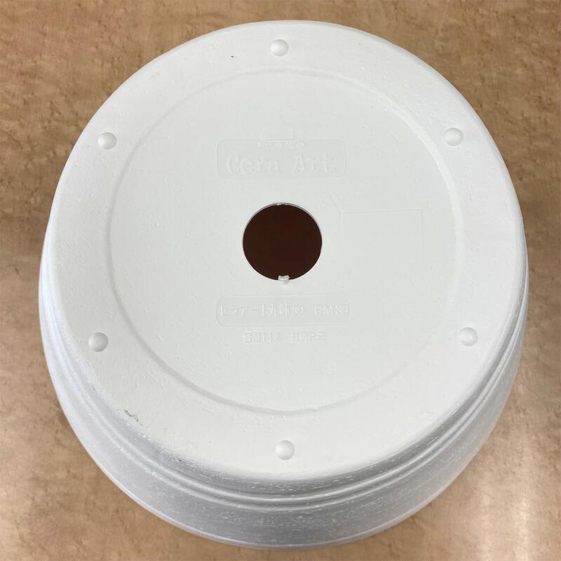 16個 #1447 プラスチックポット セラアート 平鉢 39号 白 外径390mm 高さ210mm 鉢 明和 代引不可 |  | 02