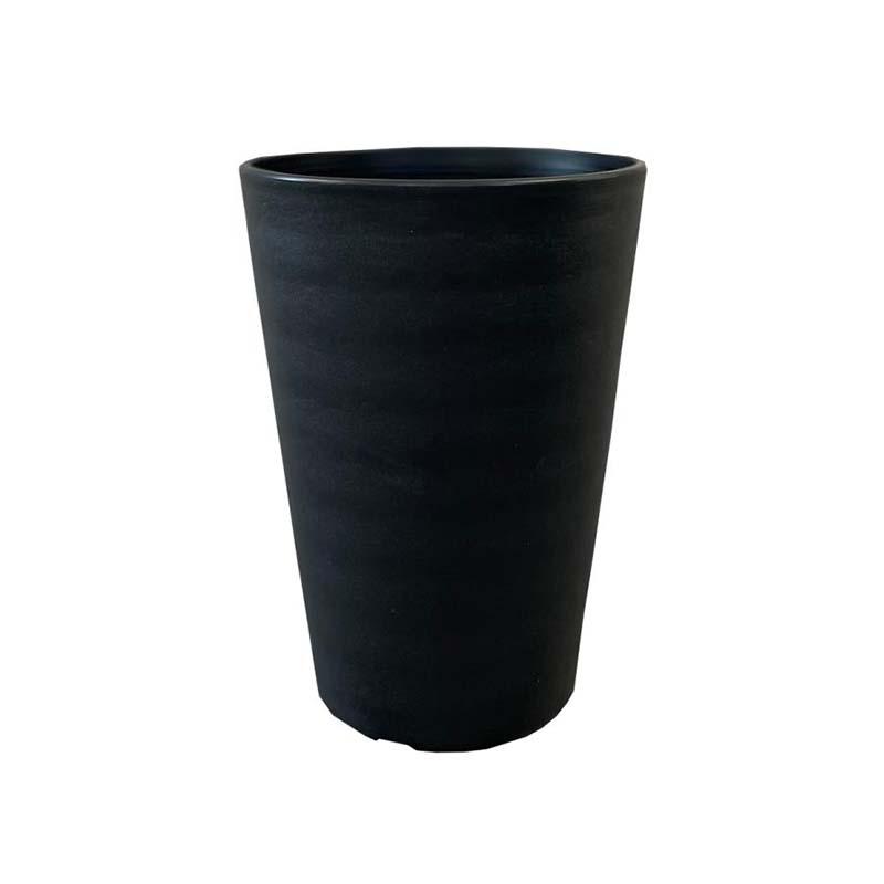 198個 #1448 プラスチックポット セラアート 長鉢 4寸 黒 外径116mm 高さ150mm 鉢 明和 代引不可 | 