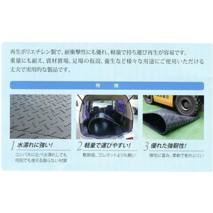 敷板 ジュライト 1820×910mm 厚さ6mm 9kg ポリエチレン製 京葉興業 カ施 個人宅配送不可 北海道不可 代引不可 |  | 02