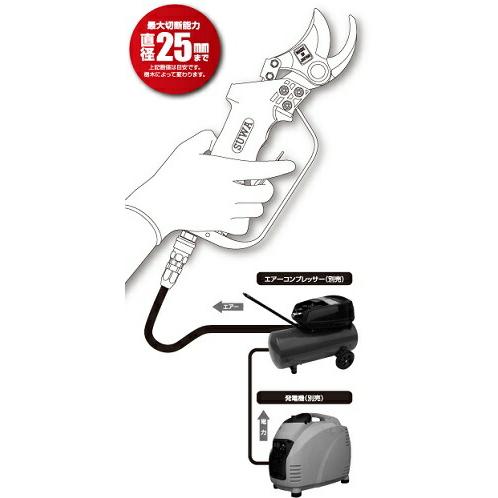 切れ味抜群 国産刃仕様 エアー剪定鋏 PS-105 東亜インターシステム 庭木 園芸 果樹 用 剪定 ハサミ シMH |  | 01