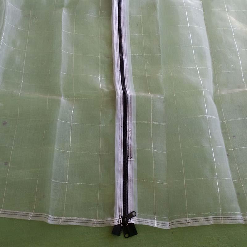 防虫つまネット シングルファスナータイプ 白 EX-2000 目合1mm 幅3000mm 高さ2500mm ビニールハウス 入口用 ネット ハウス用品 農業 日本ワイドクロス サT DZ |  | 01