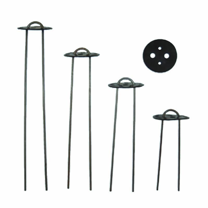 黒丸君 (黒) 4穴 錆びにくい メッキ杭 23cm 200組 槍木産業 うつぎ産業 カ施 代引不可 | 