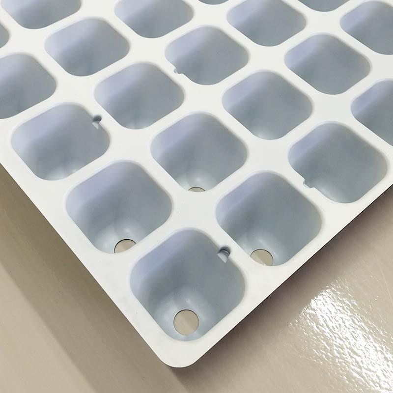 100枚入 プラグトレイ 白黒 72穴 6×12列 30×59cm 72(W) プラグトレー