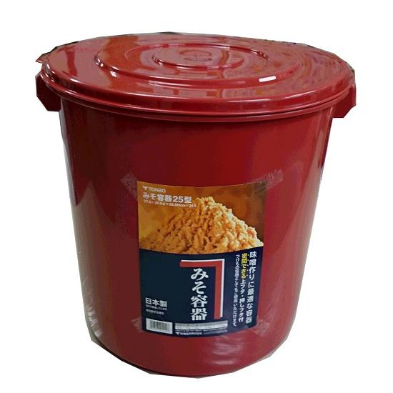 10個 トンボ プラスチック製 みそ樽 25型 容量25L 国産 金T D | 