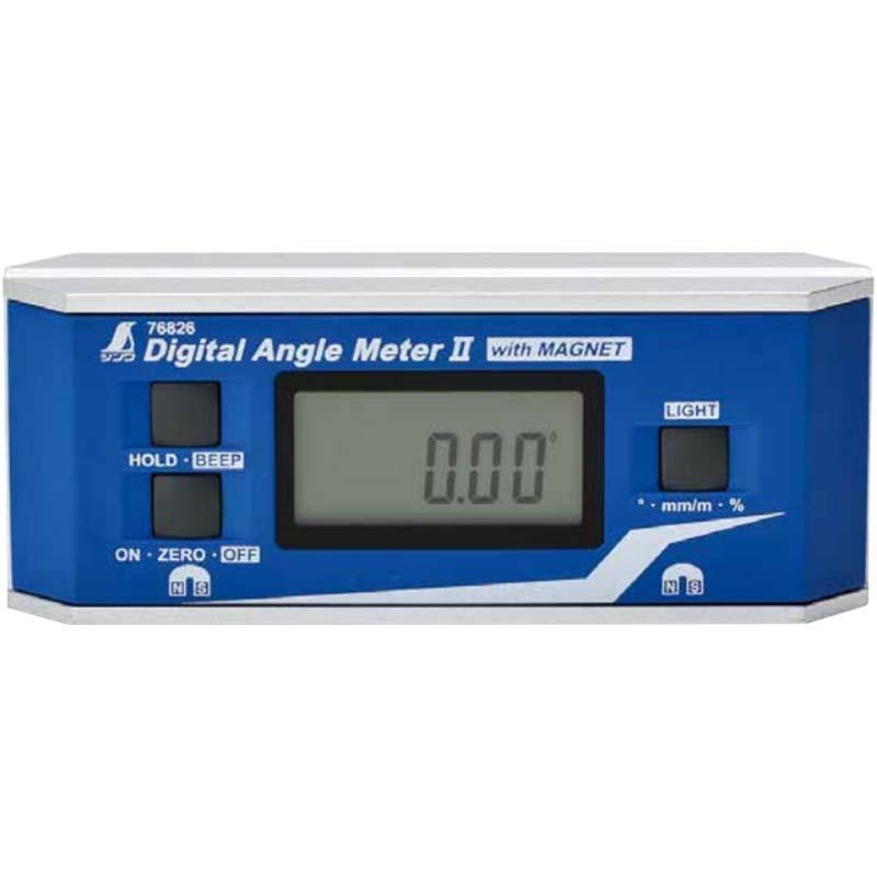 デジタルアングルメーター 2 防塵防水 マグネット 付 76826 シンワ測定H | 