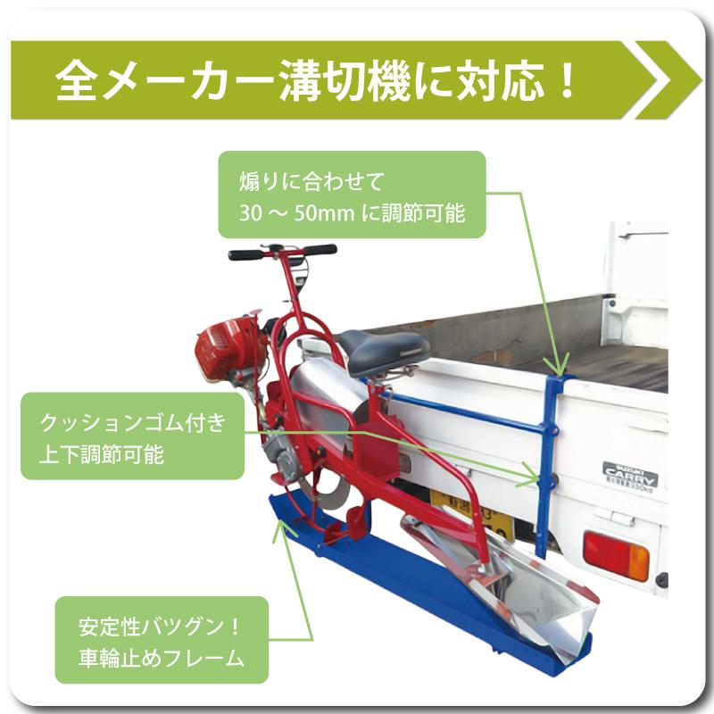 プラウキャリー PC-11A 溝切機キャリー 軽トラック 普通トラック 対応 全溝切機対応 溝切機 キャリー 運搬 溝きり 溝切 溝切り 水田 田んぼ ケーエス製販 DZ |  | 02