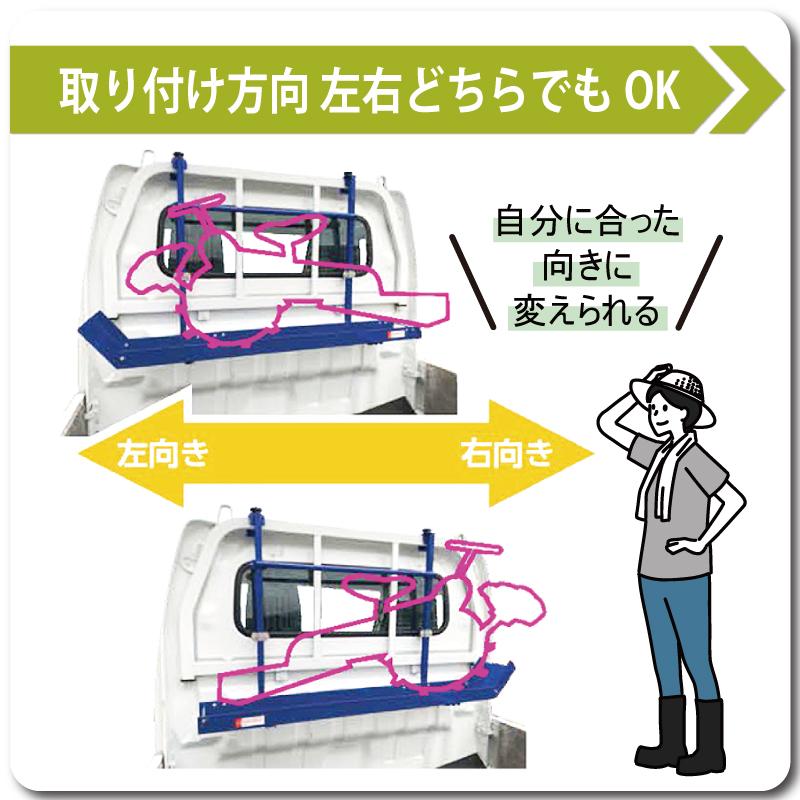 乗用溝切機 及び軽トラ積込み金具