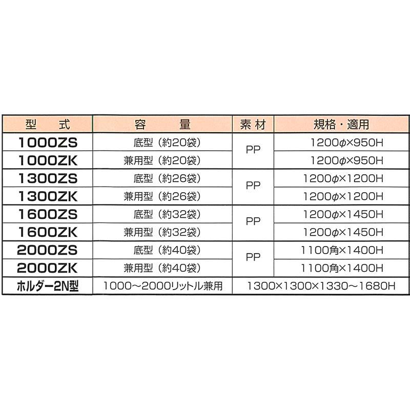 ロンバッグ 1600ZK 兼用型 約32袋 直径1200×1450 mm 三洋 オK 代引不可 |  | 01