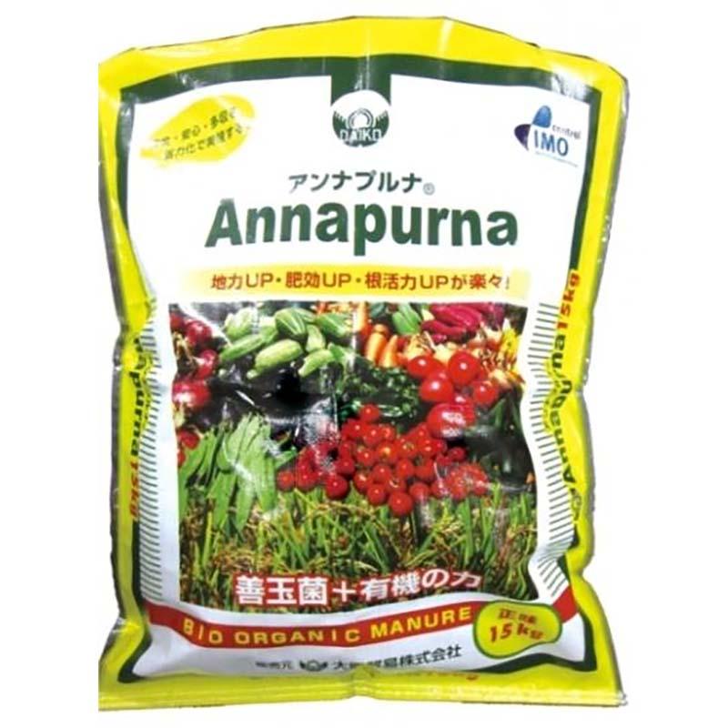 4袋 アンナプルナ 15kg×4 微生物入り土壌改良材 土壌障害 連作障害 大興貿易 個人宅配送不可 代引不可 | 
