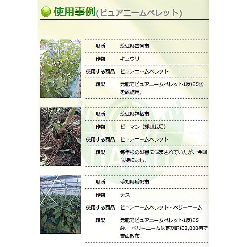 4袋 ダイコー ピュアニームペレット 15kg×4袋 有機肥料 特殊肥料 土壌環境の健全化 大興貿易 植物性ニームオイル ニームケーキ肥料 個人宅配送不可 代引不可 |  | 02