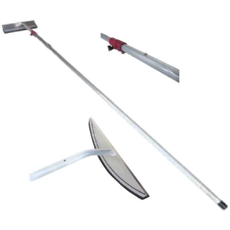 セット 4.85m ビニール ハウス 雪落とし 用 ヘッド SO-1023と NEWアルミ伸縮式雪落し 平型ロング SO-1022 の セット セキカワ フT D | 