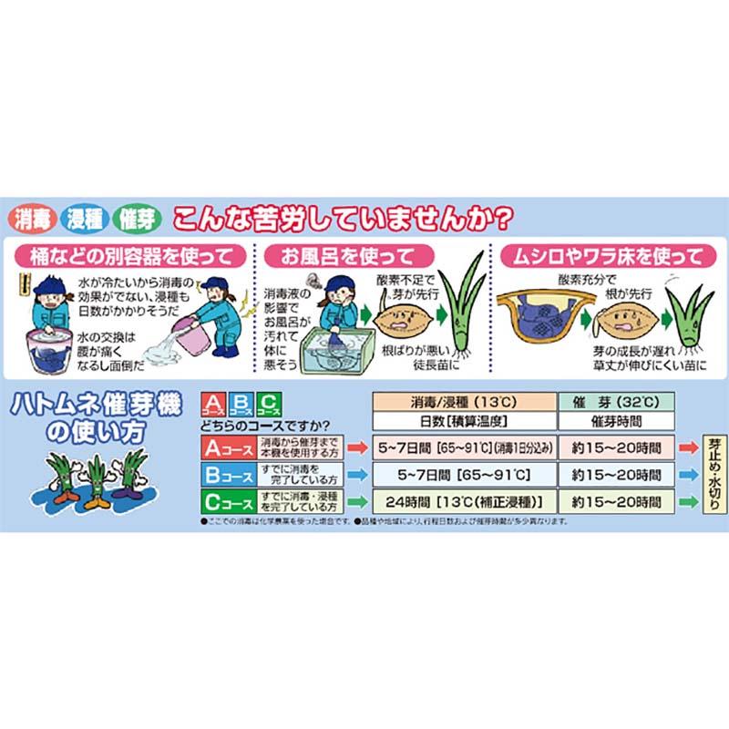 ハトムネ催芽機 アクアシャワー AQ-250 タイガーカワシマ オK 個人宅配送不可 代引不可 |  | 01