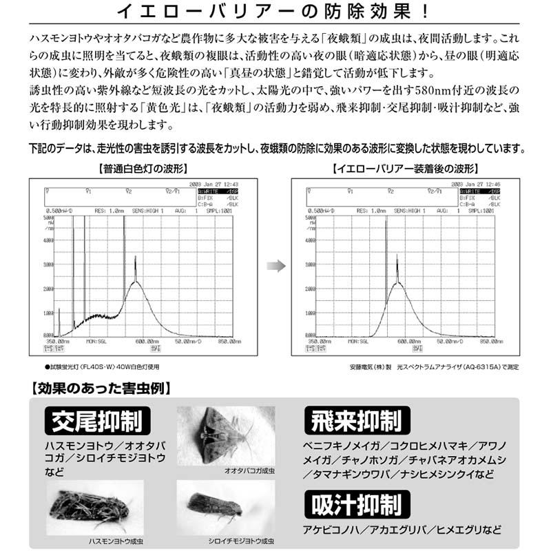 25本 イエローバリアー MC-40YB 20×119cm モスクリーンカール 夜間害虫の行動抑制フィルター アルゴ タS 北海道不可 代引不可 |  | 03