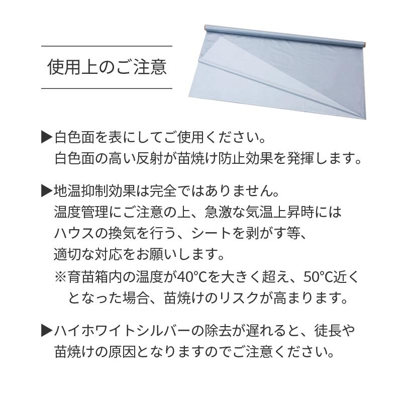 3本 ハイホワイトシルバー 2.7×50m 育苗用シート 水稲用 苗焼け防止 高反射 保温 地温抑制 夜間 保水性 ハウス プール育苗 被覆資材 岩谷マテリアル 270 タSDZ |  | 10