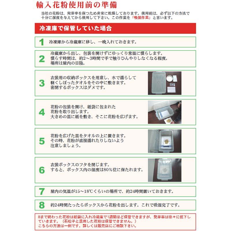 20g もも 輸入純花粉 「中国品種」 冷凍花粉 花粉付け 桃 モモ 星野 代引不可 
