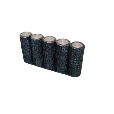 5個 プラ擬木 はなえ80 200平 5連 連結 庭 花壇縁石 サンポリ 代引不可 | 