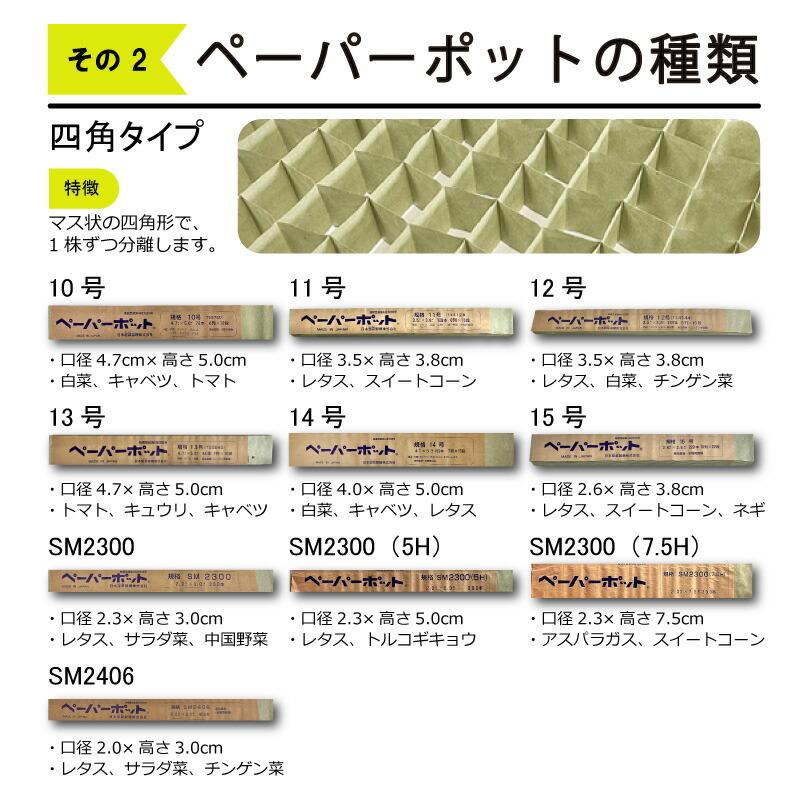 ペーパーポット No.2-264 (5H) 105冊 (個) 264鉢 生分解性 紙筒 播種