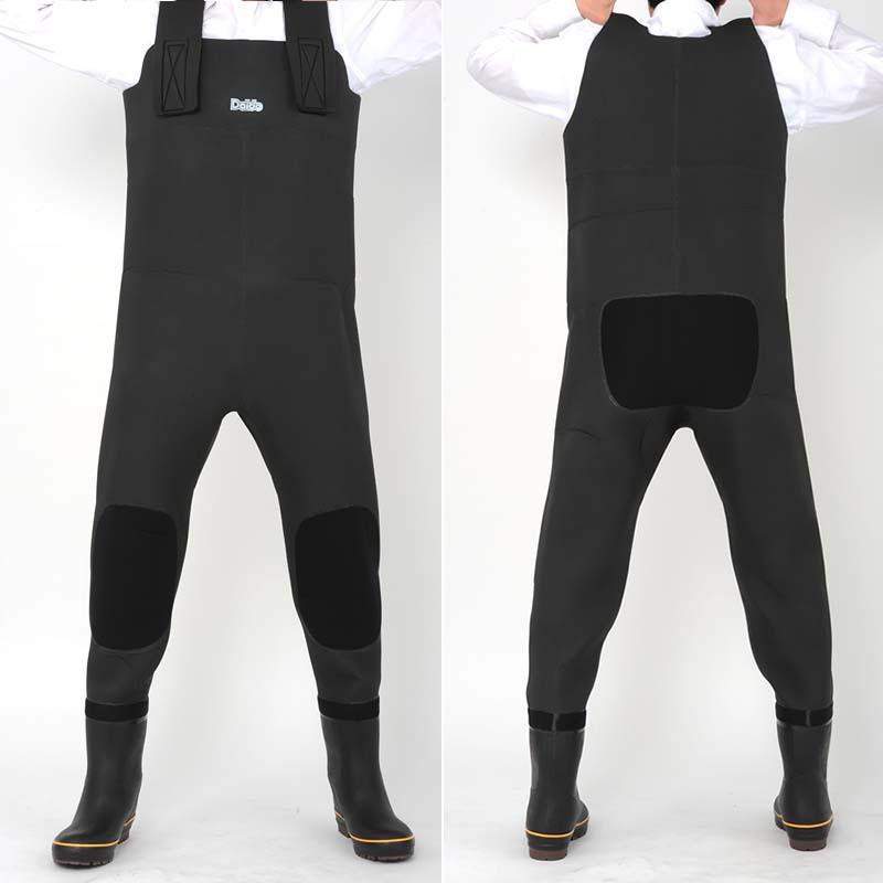 ウェダー 水産胴付長5S J先丸 Mサイズ 足サイズ25cm #317 冬季作業 水産作業 日本製 大同石油 胴長 三カD |  | 01