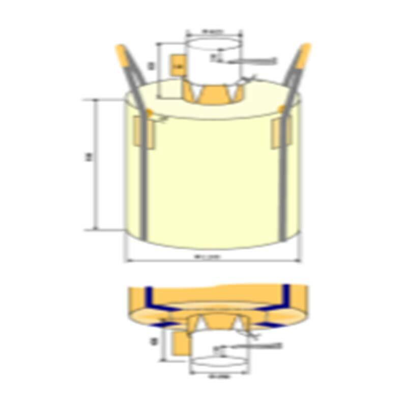 10枚 米用 フレコンバッグ 円形 0.6t用 排出口付 SHS-0925 シンセイ 代引不可 | SHINSEI | 01