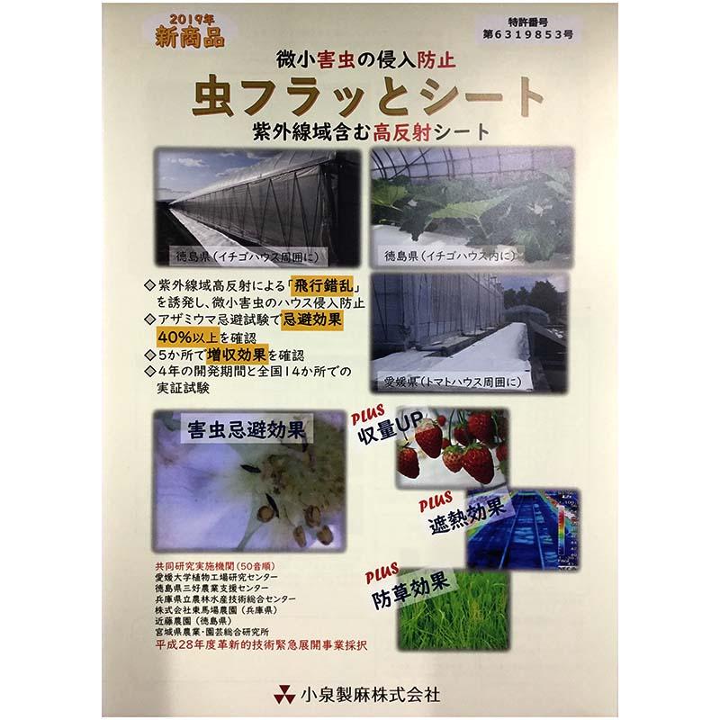 虫フラッとシート 防虫 防草シート 白×白 幅150cm×100m 小泉製麻 個人宅配送不可 代引不可 |  | 01