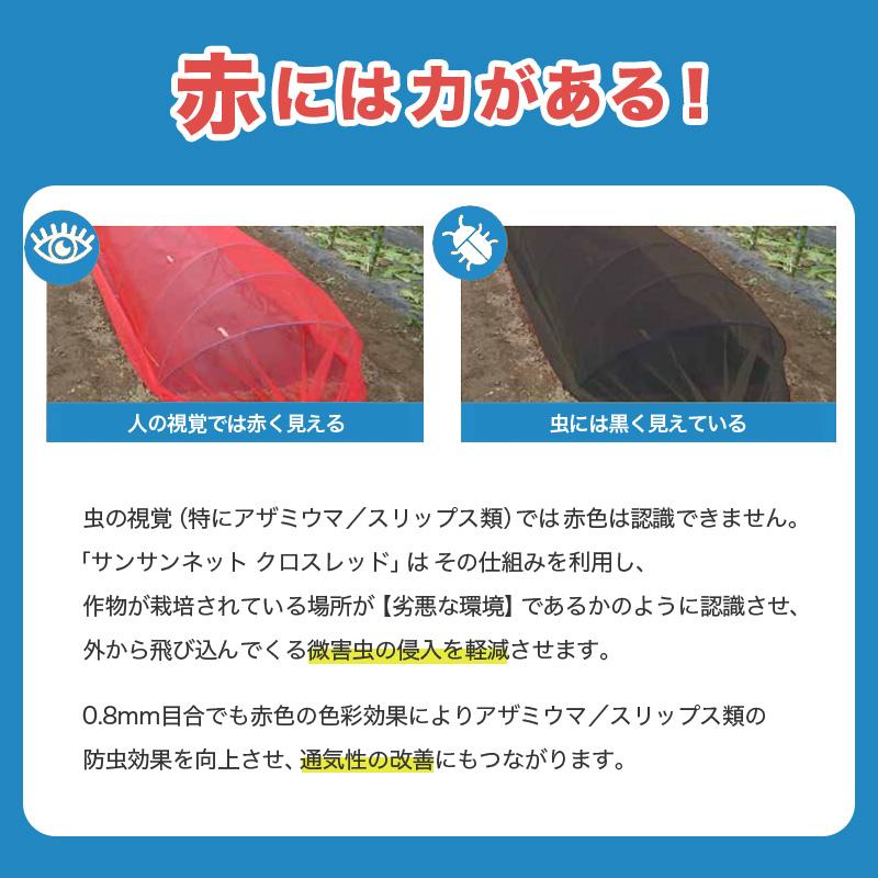 防虫つまネット シングルファスナータイプ 赤 XR-2700 目合0.8mm 幅3000mm 高さ2500mm ビニールハウス 入口用 ネット ハウス用品 農業 日本ワイドクロス サT DZ |  | 04