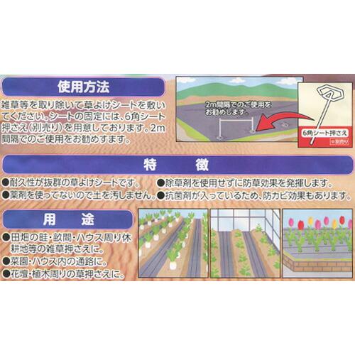 4-6年耐久 高品質 草よけシート 防草シート グリーン 幅1m×50m 厚手・草よけシート シN 代引不可 | SHINSEI | 02