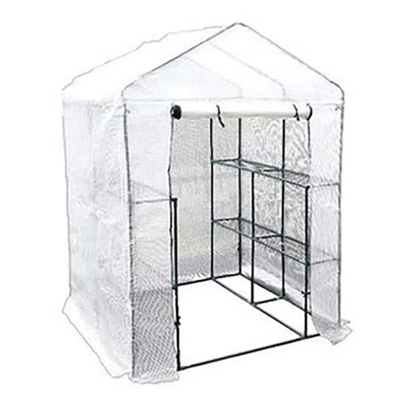 菜園ハウス 中 奥行143cm×幅143cm×高さ195cm シンセイ 温室 園芸用 フラワーハウス 家庭用 ビニールハウス 植木鉢 ガーデニング 個人宅配送不可 代引不可 | SHINSEI