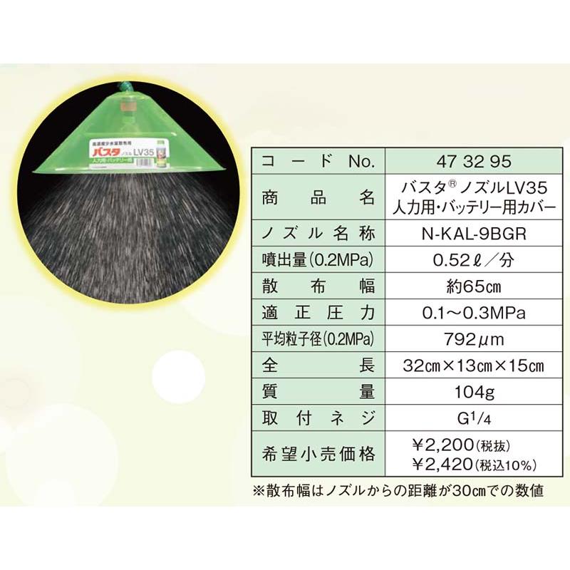 バスタ ノズル LV35カバー 人力用 バッテリー用 カバー G1/4 473295 ヤマホ工業 中G H |  | 01