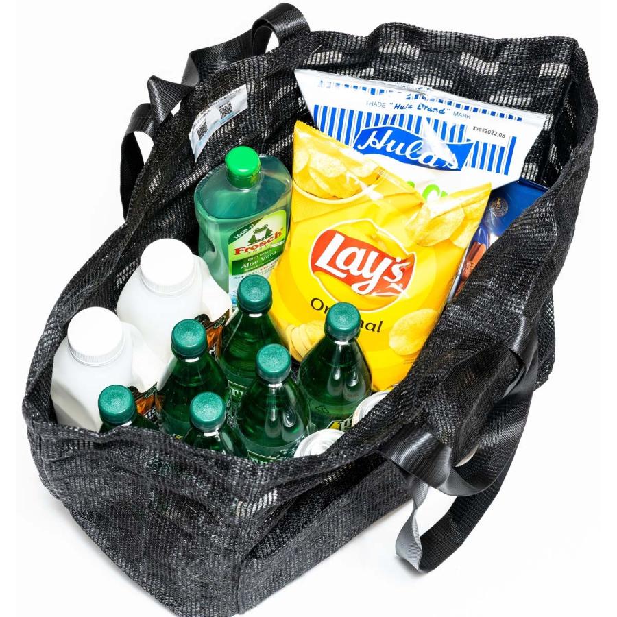 メッシュキャリーバッグ Mサイズ ブラウンストライプ 45cm×35cm 約44L TO12-2 日本ワイドクロス エコバック レジャーバック タS 代引不可 |  | 02