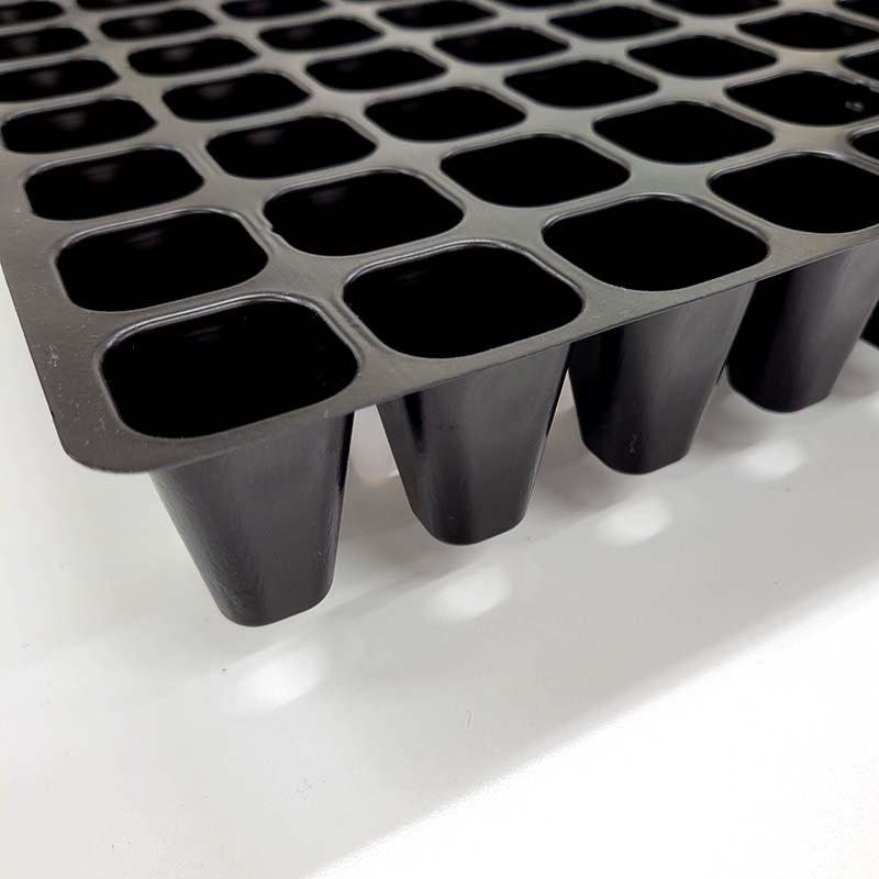 100枚 プラグトレー 黒 128穴 リブ付 300×589mm ポリプロピレン 国産 全農タイプ 育苗トレー トレイ アンドウケミカル サT 個人宅配送不可 代引不可 | 