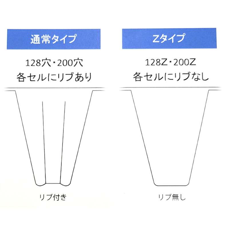 100枚　プラグトレー　黒　Z　代引不可　国産　300×589mm　128穴　プラグトレイ　全農タイプ　アンドウケミカル　育苗トレー　リブなし　ポリプロピレン　カ施