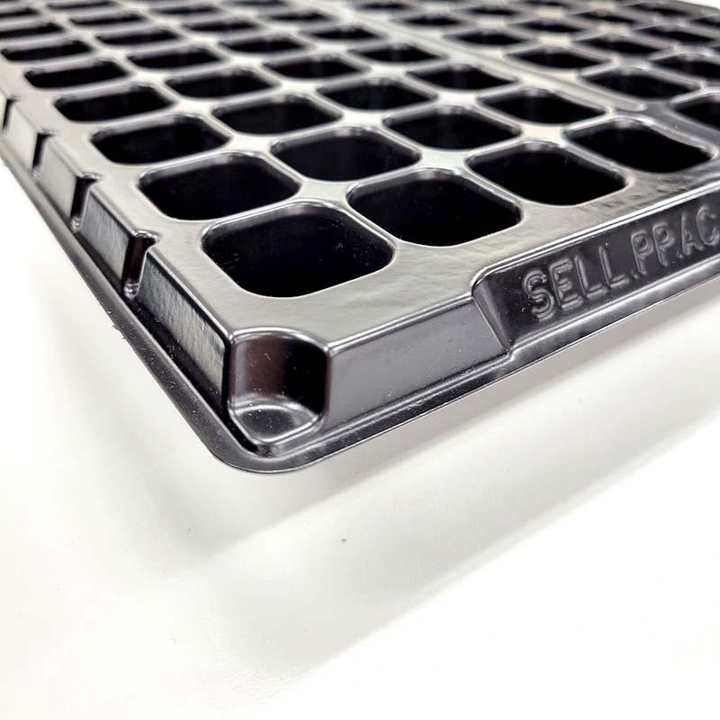 100枚 セルトレー 黒 162穴 角穴 280×545mm ポリプロピレン 国産 インチタイプ 育苗トレー セルトレイ アンドウケミカル サT 個人宅配送不可 代引不可 | 