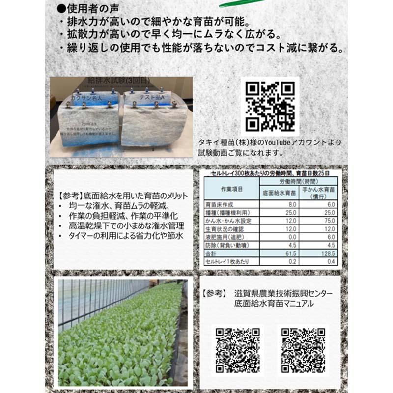 カクサン名人 厚み2mm 幅100cm 長さ50m 底面潅水用 不織布 底面給水マット 灌水 服部猛 タS 代引不可 |  | 03
