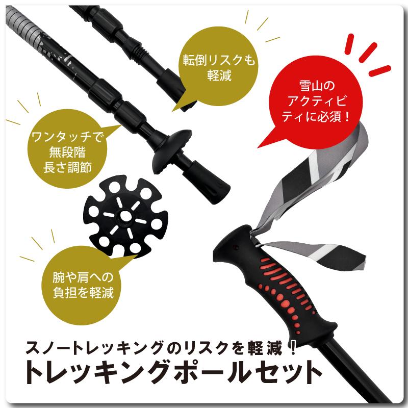 アサノヤ産業 コンパル TS-125 トレッキングポールセット ストック 杖