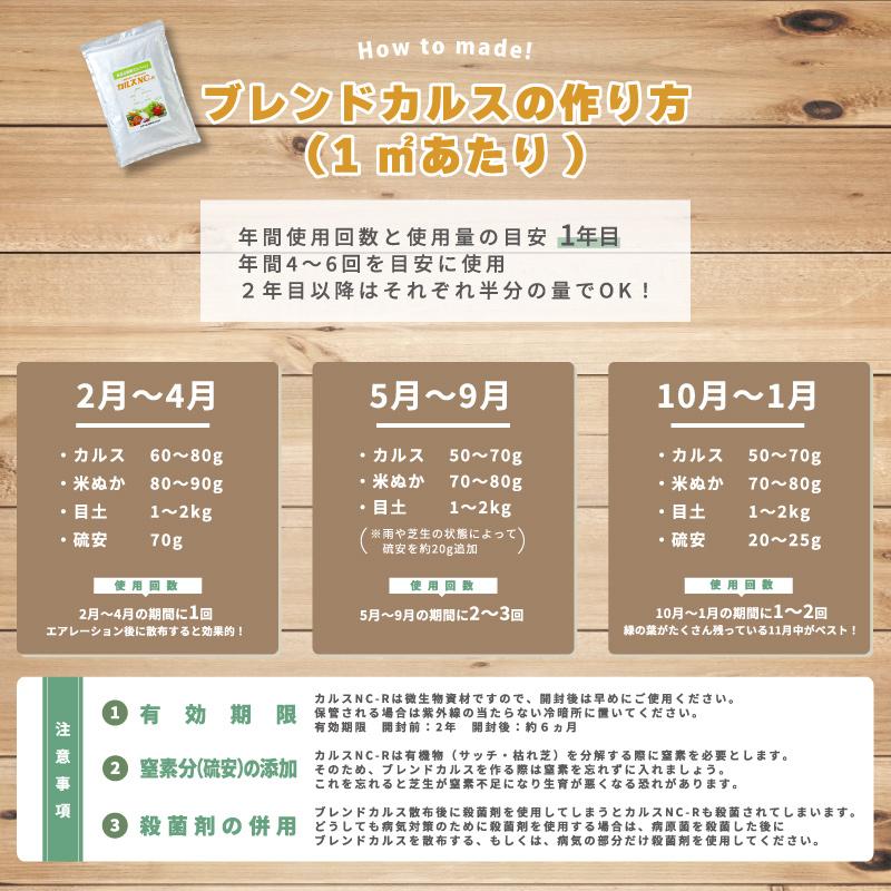 土壌改良資材 カルス NC-R 1kg リサール酵産 発根促進 肥料 微生物 有機物 堆肥 土づくり 土壌 改良 連作障害 野菜 花 植物 自然薯 畑 福S 代引不可 産直 |  | 07
