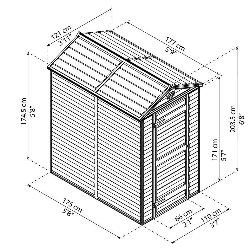 スカイライト 4×6 121cm×177cm ミッドナイトグレー 物置 収納庫 屋外 おしゃれ ポリカーボネート ストレージ サイクルポート DIY カノピア Wセ 代引不可 |  | 01