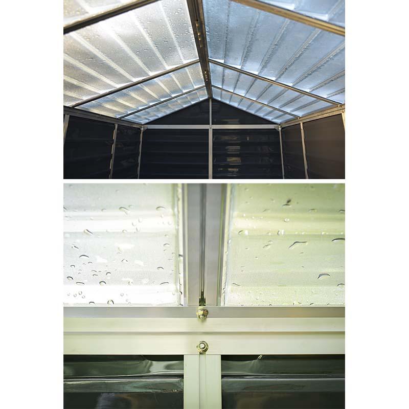 スカイライト 6×3 185cm×90cm ミッドナイトグレー 物置 収納庫 屋外 おしゃれ ポリカーボネート ストレージ サイクルポート DIY カノピア Wセ 代引不可 |  | 03