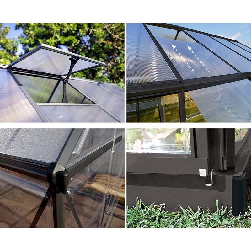 グリーンハウス ハイブリッド 6×4 185cm×126cm グレー 屋外 おしゃれ ポリカーボネート ストレージ サイクルポート DIY カノピア Wセ 代引不可 |  | 03