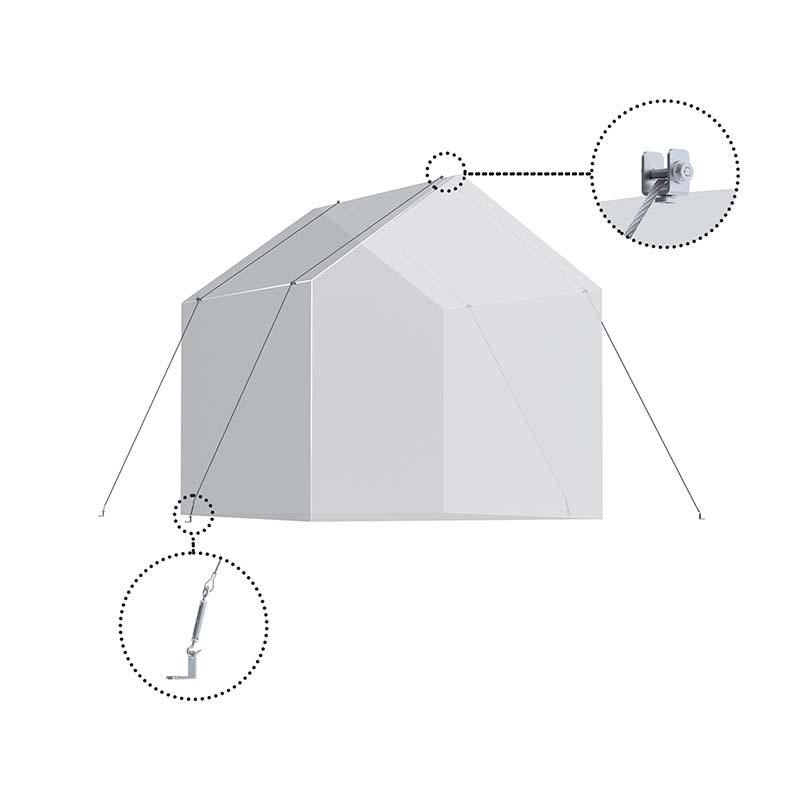 アンカーセット ガーデンシェッド用 別売りオプション 棚 ルビコン用 スカイライト用 カノピア Wセ 代引不可 |  | 01