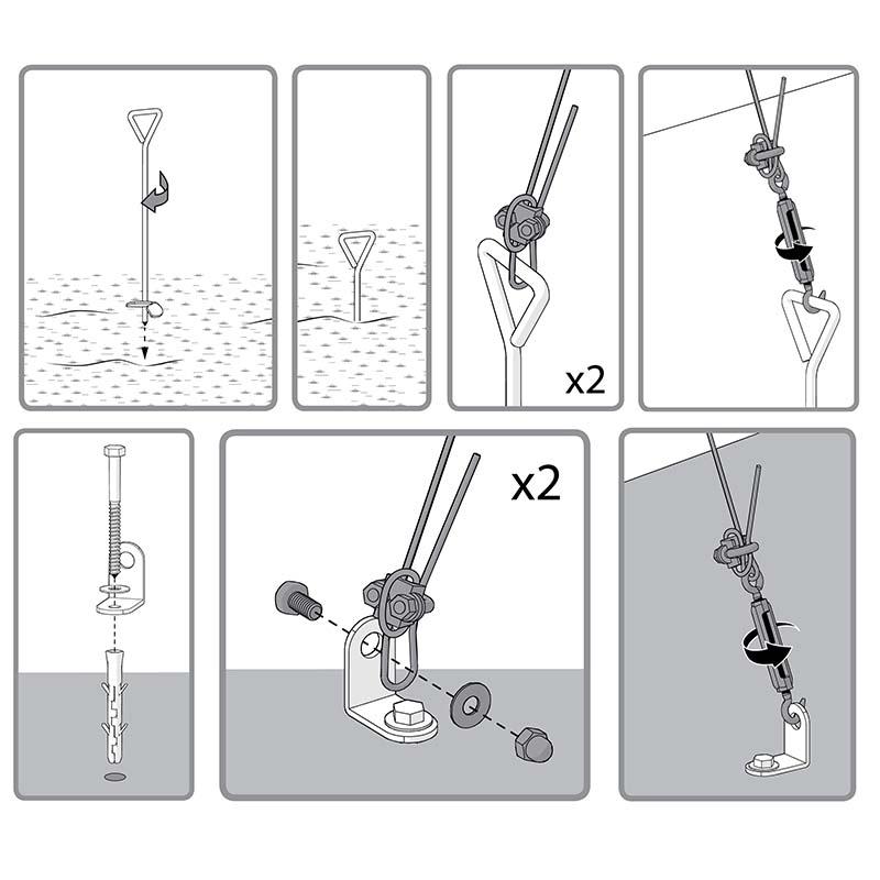 アンカーセット ガーデンシェッド用 別売りオプション 棚 ルビコン用 スカイライト用 カノピア Wセ 代引不可 |  | 03